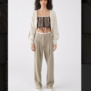 Urban Outfitters Light Tan Oversized Trousers